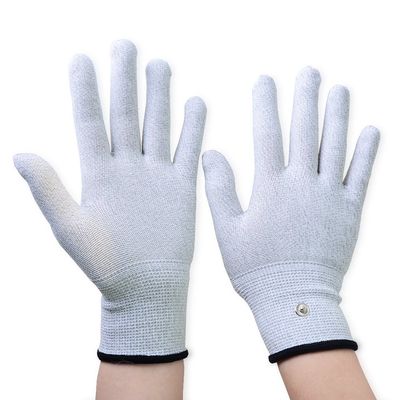 Aituo 1 Pair Silver Conductive Gloves for use with TENS Machine (Large)
