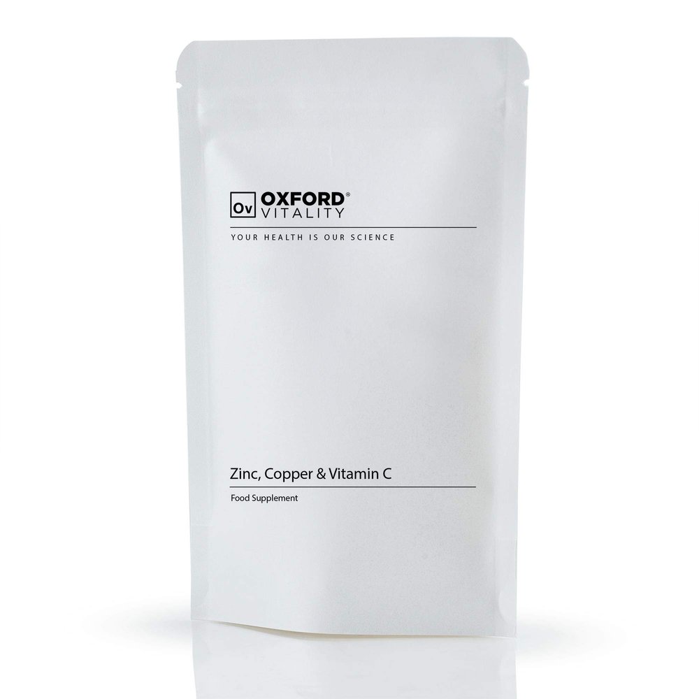 Zinc, Copper & Vitamin C Tablets | General Health & Hair, Skin and Nails | Oxford Vitality