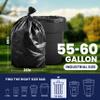 Plasticplace Contractor Trash Bags 55-60 Gallon  6.0 Mil  Black Heavy Duty Garbage Bag  36 x 58 (20 Count) (CON55X620A) view 3