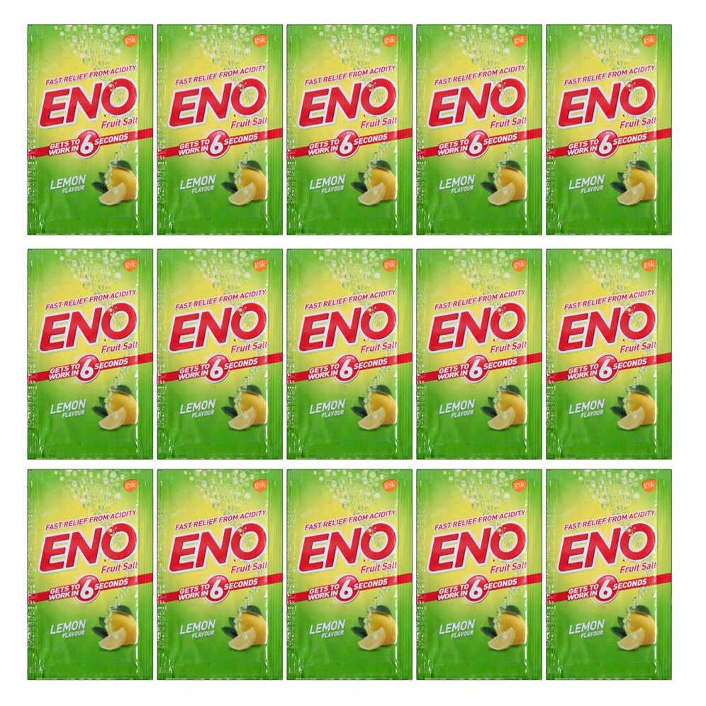 15 X Eno Fruit Salt Lemon Flavour 5 Gram each