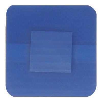 10 Pack of QUALICARE Premium Ultra Thin Blue Catering First AID Wound Cut Square PLASTERS DRESSINGS 3.8CM X 3.8CM