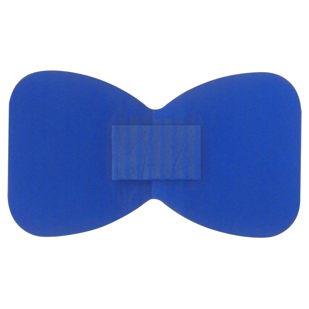 100 Pack of QUALICARE Premium Ultra Thin Blue Catering First AID Wound Cut Finger FINGERTIP Butterfly PLASTERS DRESSINGS