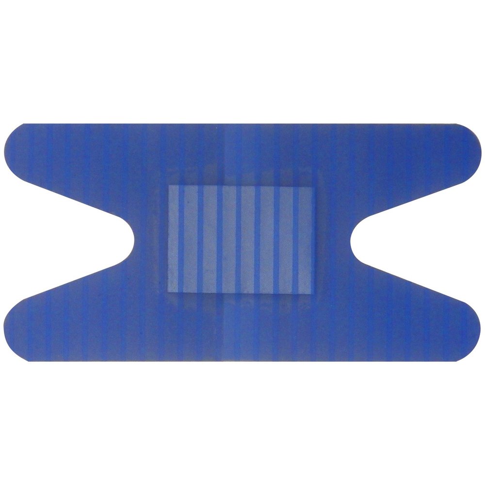 10 Pack of QUALICARE Premium Ultra Thin Blue Catering First AID Wound Cut Knuckle PLASTERS DRESSINGS