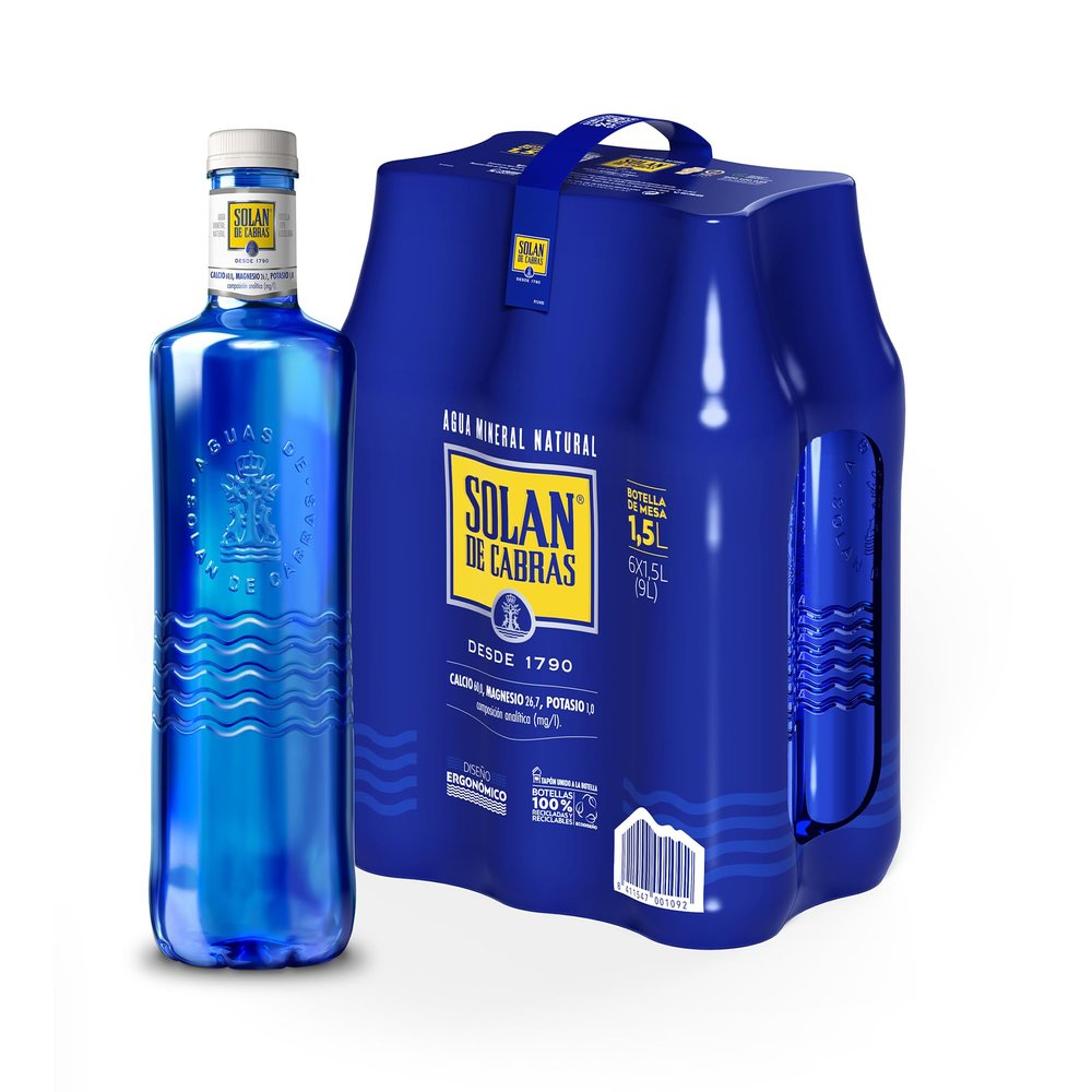 Solan de Cabras Mineral Water 1,5 L. [Pack of 6]