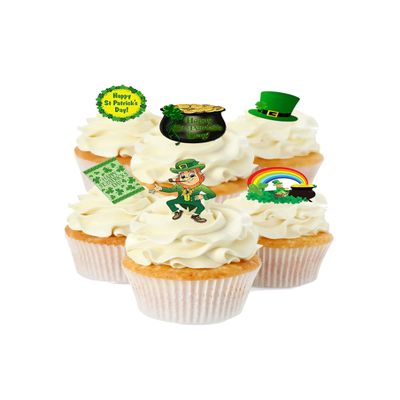 27 Stand Up St Patricks Day Irish Celebration Edible Wafer paper Cake Toppers Decorations