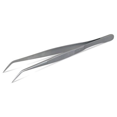 JB Prince Alloy Steel Curved Extra Fine Tip Tweezer (Gold, 6.25 inches)
