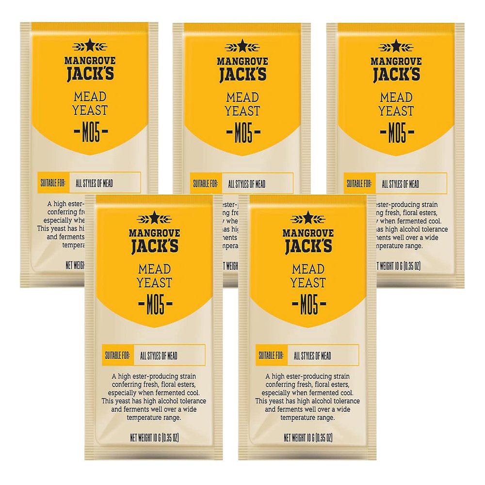 5X Mangrove Jacks Craft Series Mead Yeast M05 (10g)