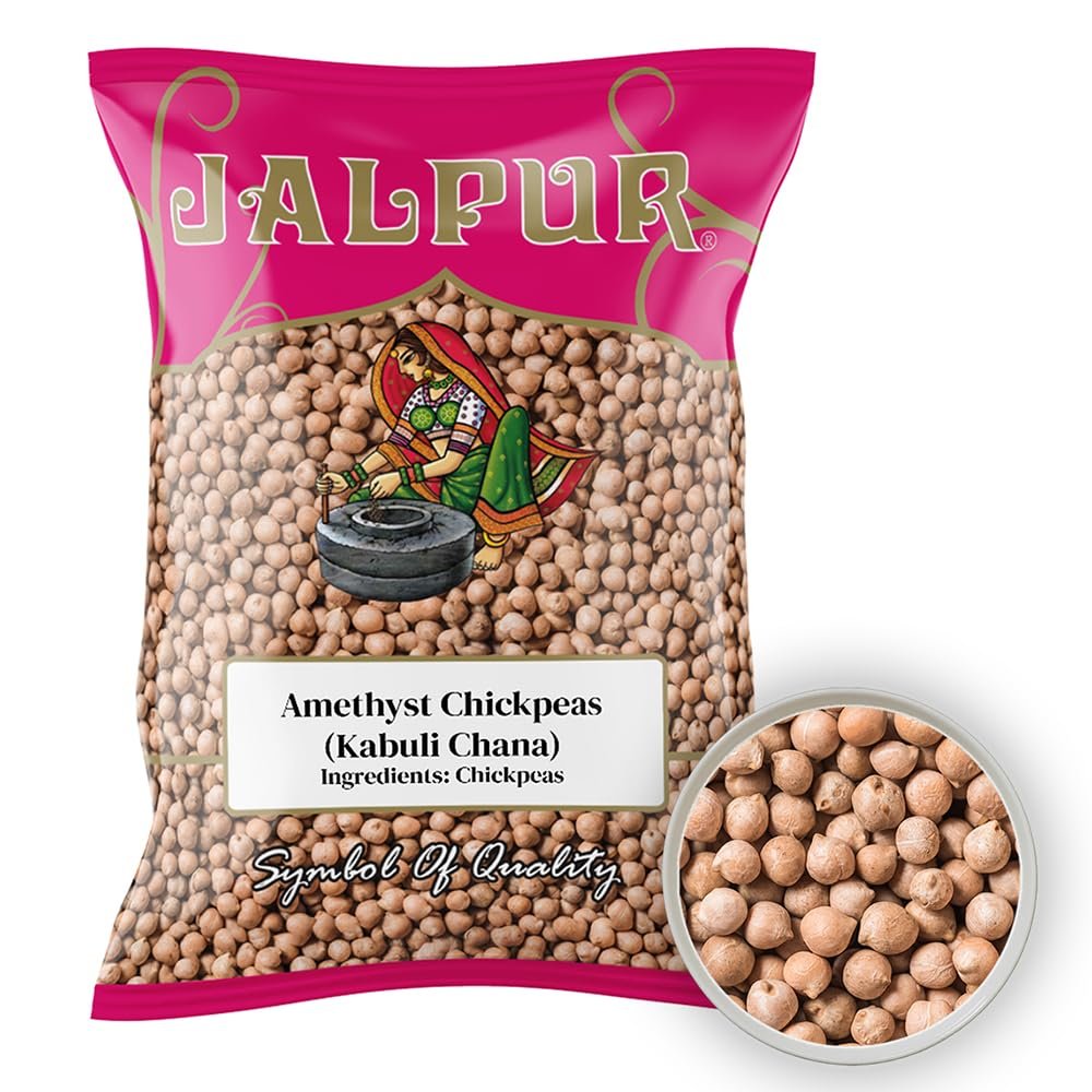 JALPUR MILLERS Amethyst Chickpeas (Kabuli Chana)- 1.5kg - chickpeas dried Naturally high in protein, rich in fibre - iron, magnesium & folate - for hearty soups, aromatic curries, or creamy hummus