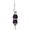 Harmonize Amethyst Double Ball Sphere Pendulum Dowsing Reiki Healing Stone Spiritual Gift view 2