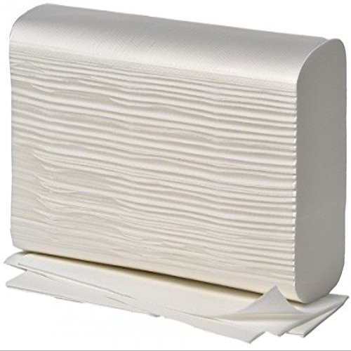 150 sheets 2 ply V Fold Hand Towel Wrap 23 x 25 cm White Zig-Zag 20 x Pk150