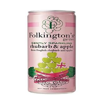 Folkingtons gently Sparkling Rhubarb & Apple - 12 x 250ml cans