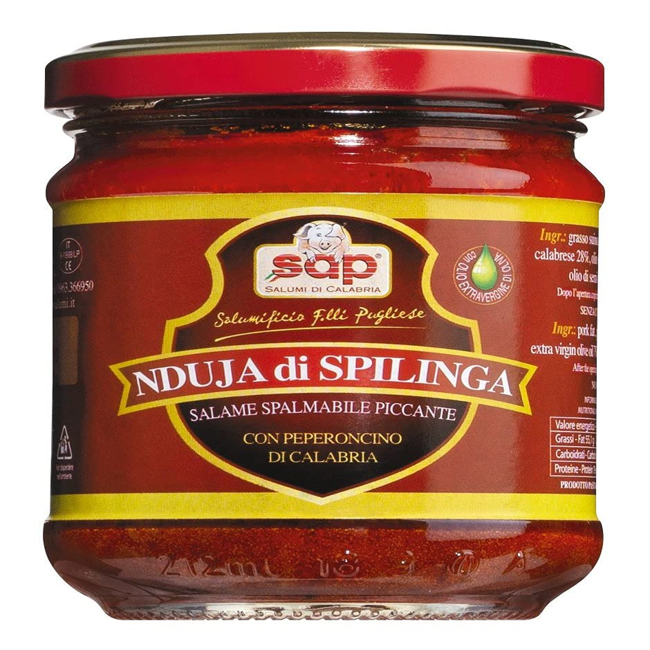 Artisan Italian | Nduja di Spilinga 180g jar - Pork meat spreadable - Sicilian Starter or perfect with your Pasta or Pizza -