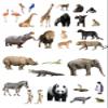 30 Stand Up Zoo Jungle Safari Animals Premium Edible Wafer Paper Cake Toppers Decorations view 2