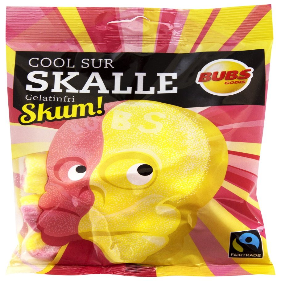 Bubs Cool Sour Foam Skulls (90g)