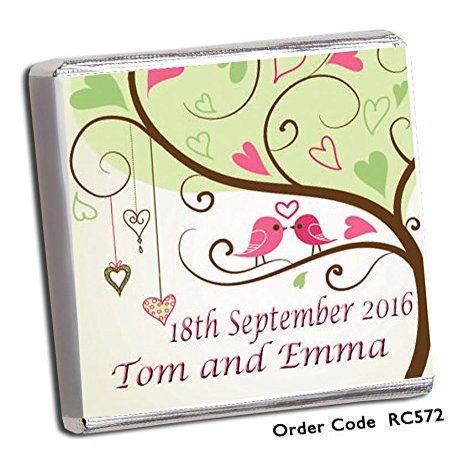 100 DIY Personalised Chocolate Wedding Favours (Plain Mint)