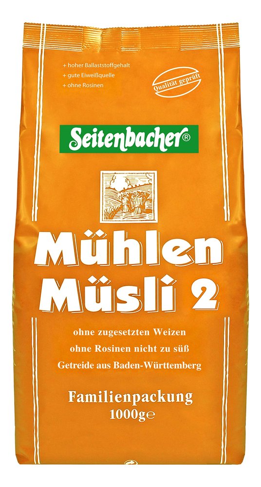 Seitenbacher Millers-Msli 2 I no raisins I wheat free I Pantry Pack I (4 x 1000 g)