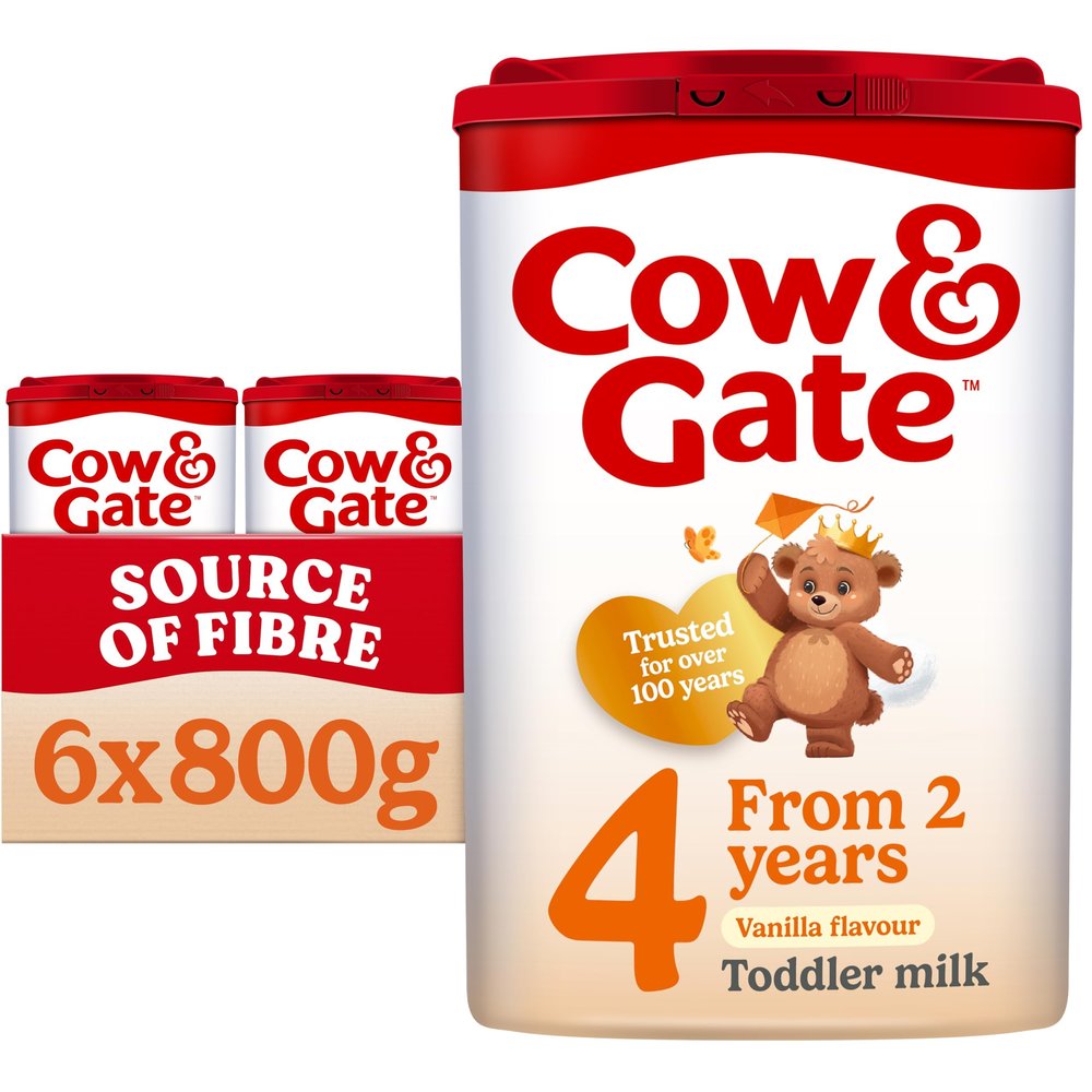 Cow & Gate 4 Toddler Baby Milk Powder Formula, 2-3 Years, 800 g (Pack of 6)