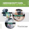 100x 240L Clear Wheelie Bin Liners - Refuse Sacks | MEDIUM DUTY | 10kg Capacity- 100 Gauge, 25 Micron Waste Recycling Rubbish Dustbin Bags | Domestic & Commercial Use view 4