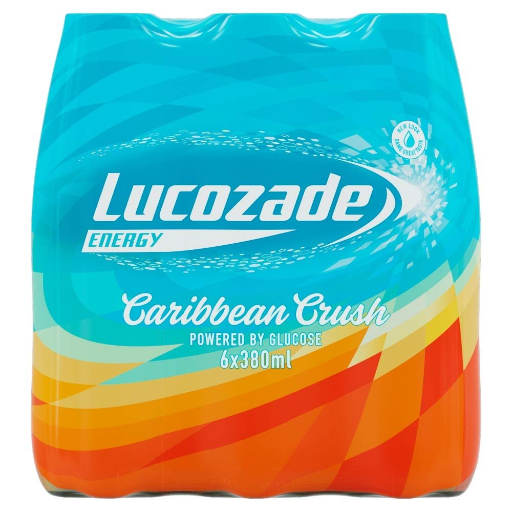 Lucozade Caribbean Crush Flavour Energy Drink, 6 x 380ml