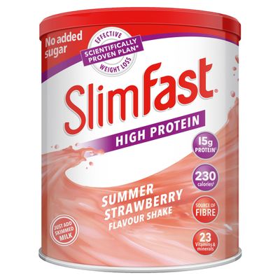 SlimFast Summer Strawberry Flavour Milkshake Powder, 438g