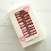 Box of 12 Heart Shaped Raspberry Macarons view 1