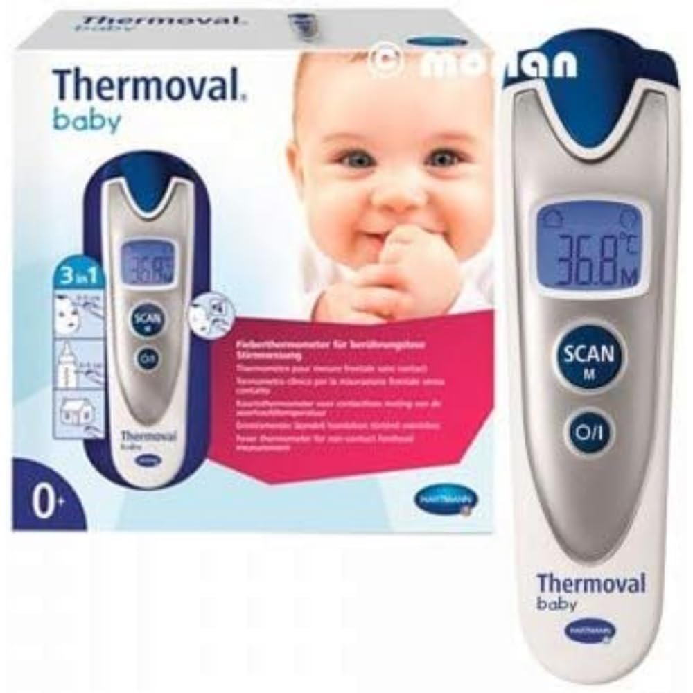 Veroval Baby: 3-in-1 Infrared Thermometer, Especially Suitable for Babies, Body Temperature Measurement, Food Temperature, Bottles and Ambient Temperature