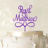 Printtoo Personalized Mr And Mrs Cake Topper Elegant Custom Cake Topper Cake Decorations Cake Color Option Available 6"-7" Inches Wide view 1
