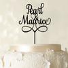 Printtoo Personalized Mr And Mrs Cake Topper Elegant Custom Cake Topper Cake Decorations Cake Color Option Available 6"-7" Inches Wide view 3