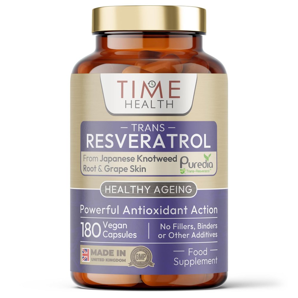 Trans Resveratrol - Premium Brand Puredia - 180 Capsules - 3 Month Supply - Effective Split Dose for Maximum Benefits from Trans-Resveratrol - UK Manufactured - Zero Additives (180 Count (Pack of 1))