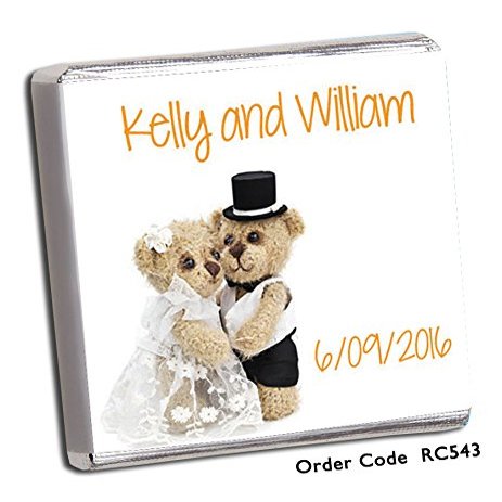 100 DIY Personalised Chocolate Wedding Favours (Plain Mint)