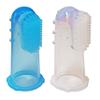 2 x Baby Silicone Finger Toothbrush ~ Baby Infant Gums Massager Brush (Clear & Blue) view 1