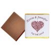 100 Red Heart Personalised Chocolate Wedding Favours (Milk) view 1