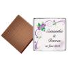 100 Purple Swirl Personalised Chocolate Wedding Favours (Milk) view 2