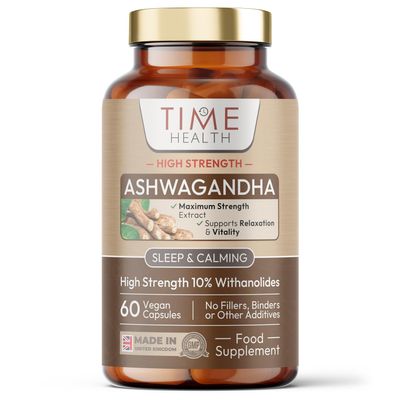 Ashwagandha - 10% Withanolides - HIGH Strength - Maximum Benefits - UK Manufactured - Zero Additives - Pullulan (60 Capsules)