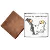 100 Holding Hands Personalised Chocolate Wedding Favours (Plain Mint) view 2