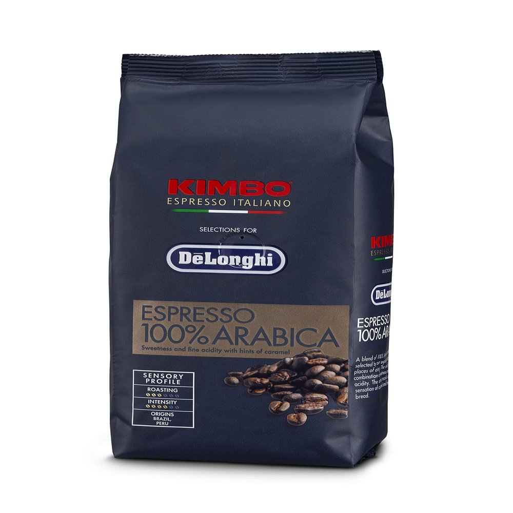 Delonghi Kimbo Espresso Arabica, 250g Roasted Coffee Beans