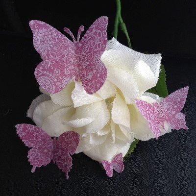 56 Pre-cut Beautiful Vintage Pattern Edible Butterflies; Purple; 3D Mixed Sizes Wafer Paper Wedding, Birthday, Etc Cake/Cupcake Topper/Decoration