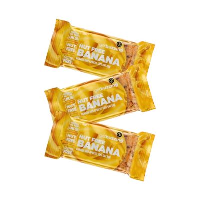 Getbuzzing Nut Free Banana Flapjacks, 3x62g