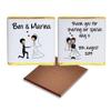 Personalised Chocolate Wedding Favours, Personalized Chocolates, Custom Party Favours, Cartoon Bride and Groom, Hearts hand, Wedding Favours, Wedding gift Design code: SW402 view 1