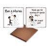 Personalised Chocolate Wedding Favours, Personalized Chocolates, Custom Party Favours, Cartoon Bride and Groom, Hearts hand, Wedding Favours, Wedding gift Design code: SW402 view 2