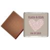 100 Pink Heart Theme Personalised Chocolate Wedding Favours (Plain Mint) view 2