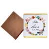 100 Floral Personalised Chocolate Wedding Favours (Milk) view 1