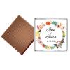 100 Floral Personalised Chocolate Wedding Favours (Milk) view 2