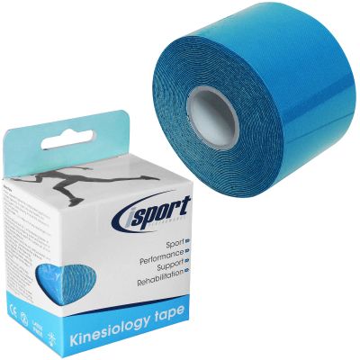 12 X 5M ROLLS OF ISPORT PRE-CUT KINESIOLOGY MUSCLE JOINT PAIN SUPPORT PHYSIO SPORTS INJURY REHAB TAPE BLUE 5CM