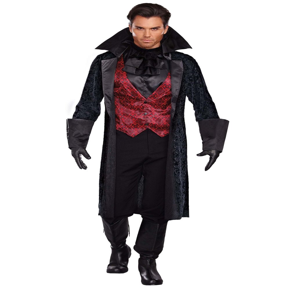 Dreamgirl 10260 Bloody Handsome Vampire Adult Costume, Black/Red, XXL