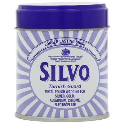Silvo Tarnish Guard Metal Polish Wadding for Silver, Gold, Aluminum, Chrome & Electroplate - Longer Lasting Shine, 75g