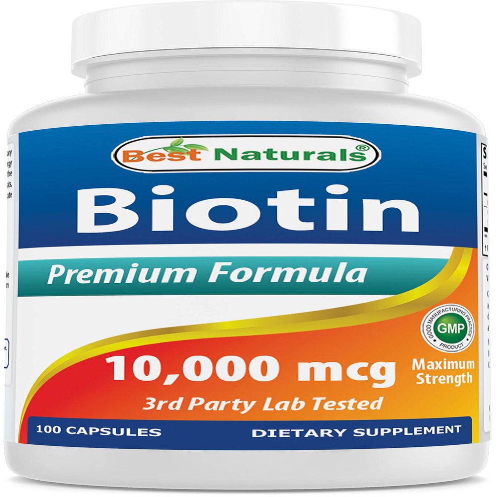 Best Naturals Biotin 10000 Mcg 100 Capsules (100 Count (Pack of 1))