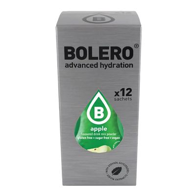 Bolero Apple Drink - 12 x 9 g - Sufficient for 1.5 l - 2.5 l - Sugar-Free and Carbon Free Drink - Aspartame Free - Stevia Sweet