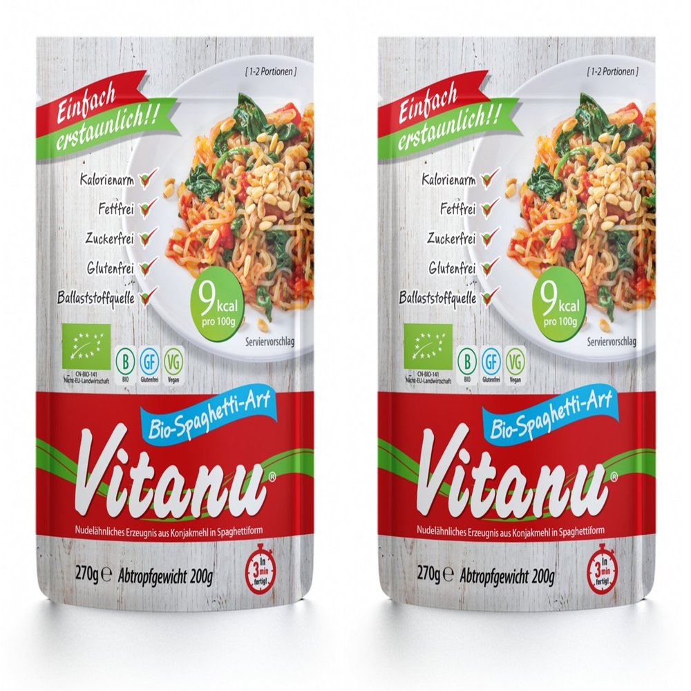 Vitanu Organic Shirataki Pasta spaghetti - 2 x 200g