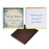 Personalised Chocolate Wedding Favours, Personalised Chocolates, Custom Party Favours, Turquoise Floral, Wedding gift Design Code: AIW031 view 4